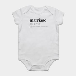 Marriage Definition Baby Bodysuit